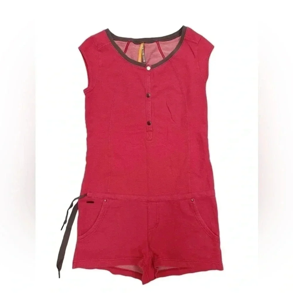 Lole Coral & Grey Sleeveless Romper Size Small - Picture 4 of 9